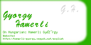 gyorgy hamerli business card